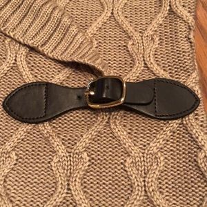 NWT Calvin Klein - Women's Shawl Collar Knit-Sweater Long Sleeve Brown Dress